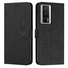 For Xiaomi Redmi K60 / K60 Pro Skin Feel Heart Pattern Leather Phone Case(Black) - 1
