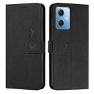 For Xiaomi Redmi Note 12 Global / Poco X5 5G Skin Feel Heart Pattern Leather Phone Case(Black) - 1