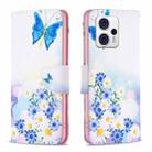 For Motorola Moto G13 4G/G23 4G/G53 5G Colored Drawing Pattern Leather Phone Case(Butterfly Love) - 1