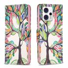 For Motorola Moto G13 4G/G23 4G/G53 5G Colored Drawing Pattern Leather Phone Case(Tree Life) - 1
