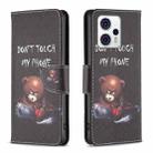 For Motorola Moto G13 4G/G23 4G/G53 5G Colored Drawing Pattern Leather Phone Case(Bear) - 1