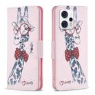 For Motorola Moto G13 4G/G23 4G/G53 5G Colored Drawing Pattern Leather Phone Case(Deer) - 1