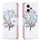 For Motorola Moto G13 4G/G23 4G/G53 5G Colored Drawing Pattern Leather Phone Case(Tree) - 1