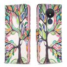 For Nokia C21 Colored Drawing Pattern Leather Phone Case(Tree Life) - 1