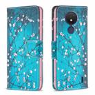 For Nokia C21 Colored Drawing Pattern Leather Phone Case(Plum Blossom) - 1