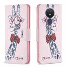 For Nokia C21 Colored Drawing Pattern Leather Phone Case(Deer) - 1