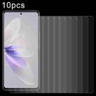 For vivo V27e 10pcs 0.26mm 9H 2.5D Tempered Glass Film - 1