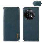 For OnePlus 11 5G KHAZNEH Nappa Top Layer Cowhide Leather Phone Case(Green) - 1