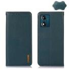 For Motorola Moto E13 4G 2023 KHAZNEH Nappa Top Layer Cowhide Leather Phone Case(Green) - 1