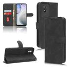 For vivo Y02 4G Skin Feel Magnetic Flip Leather Phone Case(Black) - 1