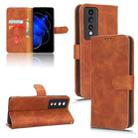 For Honor 80 GT Skin Feel Magnetic Flip Leather Phone Case(Brown) - 1