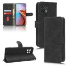 For Motorola Moto X40 Skin Feel Magnetic Flip Leather Phone Case(Black) - 1