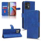 For Motorola Moto X40 Skin Feel Magnetic Flip Leather Phone Case(Blue) - 1