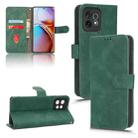 For Motorola Moto X40 Skin Feel Magnetic Flip Leather Phone Case(Green) - 1