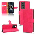 For Xiaomi Redmi K60E 5G Skin Feel Magnetic Flip Leather Phone Case(Rose Red) - 1