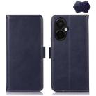 For OnePlus Nord CE 3 Lite Crazy Horse Top Layer Cowhide RFID Leather Phone Case(Blue) - 1