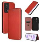 For Xiaomi Redmi K60 / K60 Pro Carbon Fiber Texture Flip Leather Phone Case(Brown) - 1
