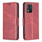 For Motorola Moto E13 4G Lambskin Texture Leather Phone Case(Red) - 1