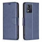 For Motorola Moto E13 4G Lambskin Texture Leather Phone Case(Blue) - 1