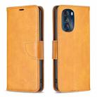 For Motorola Moto G 5G 2023 Lambskin Texture Leather Phone Case(Yellow) - 1