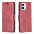 For Motorola Moto G73 5G Lambskin Texture Leather Phone Case(Red) - 1