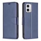 For Motorola Moto G73 5G Lambskin Texture Leather Phone Case(Blue) - 1