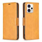 For Motorola Moto G13 4G/G23 4G/G53 5G Lambskin Texture Leather Phone Case(Yellow) - 1