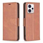 For Motorola Moto G13 4G/G23 4G/G53 5G Lambskin Texture Leather Phone Case(Brown) - 1