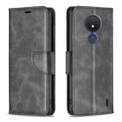 For Nokia C21 Lambskin Texture Leather Phone Case(Black) - 1