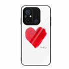 For Xiaomi Redmi 12C Colorful Painted Glass Phone Case(Love) - 1