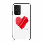 For Xiaomi Redmi K60E Colorful Painted Glass Phone Case(Love) - 1