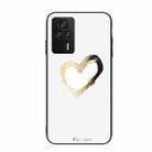 For Xiaomi Redmi K60E Colorful Painted Glass Phone Case(Golden Love) - 1