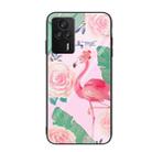 For Xiaomi Redmi K60E Colorful Painted Glass Phone Case(Flamingo) - 1