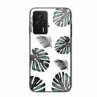 For Xiaomi Redmi K60E Colorful Painted Glass Phone Case(Banana Leaf) - 1
