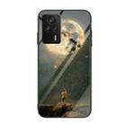 For Xiaomi Redmi K60E Colorful Painted Glass Phone Case(Moon) - 1