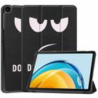 For Huawei Matepad SE 10.4 Custer Painted 3-Fold Holder Leather Tablet Case(Big Eye Me) - 1