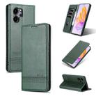 For Honor 80 SE AZNS Magnetic Calf Texture Flip Leather Phone Case(Dark Green) - 1