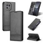 For Xiaomi 13 AZNS Magnetic Calf Texture Flip Leather Phone Case(Black) - 1