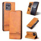 For Xiaomi 13 AZNS Magnetic Calf Texture Flip Leather Phone Case(Light Brown) - 1