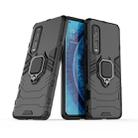 For OPPO Find X2 Pro PC + TPU Shockproof Protective Case with Magnetic Ring Holder(Black) - 1