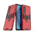 For OPPO Find X2 Pro PC + TPU Shockproof Protective Case with Magnetic Ring Holder(Red) - 1