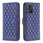 For Motorola Moto E13 4G Diamond Lattice Wallet Leather Flip Phone Case(Blue) - 1