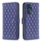 For Motorola Moto G 5G 2023 Diamond Lattice Wallet Leather Flip Phone Case(Blue) - 1