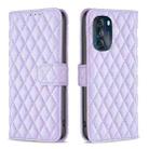 For Motorola Moto G 5G 2023 Diamond Lattice Wallet Leather Flip Phone Case(Purple) - 1