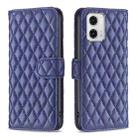 For Motorola Moto G73 5G Diamond Lattice Wallet Leather Flip Phone Case(Blue) - 1