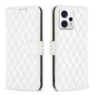 For Motorola Moto G13 4G/G23 4G/G53 5G Diamond Lattice Wallet Leather Flip Phone Case(White) - 1