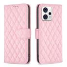 For Motorola Moto G13 4G/G23 4G/G53 5G Diamond Lattice Wallet Leather Flip Phone Case(Pink) - 1