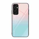 For Samsung Galaxy A34 5G Colorful Painted Glass Phone Case(Blue Sky) - 1