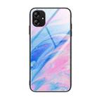 For Samsung Galaxy A04e Marble Pattern Glass Phone Case(Pink) - 1