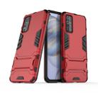For Honor 30 PC + TPU Shockproof Phone Case with Holder(Red) - 1